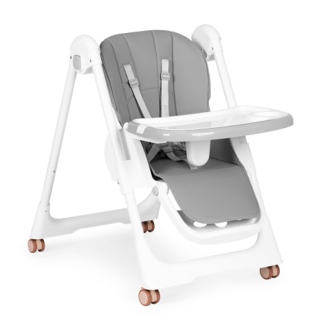 Krzesełko fotelik do karmienia regulacja wysokości ekoskóra pasy podwójna tacka ECOTOYS