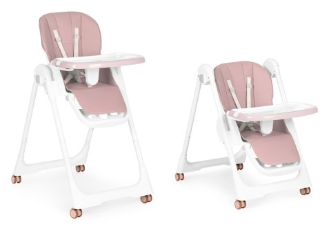 Krzesełko fotelik do karmienia regulacja wysokości ekoskóra pasy podwójna tacka ECOTOYS